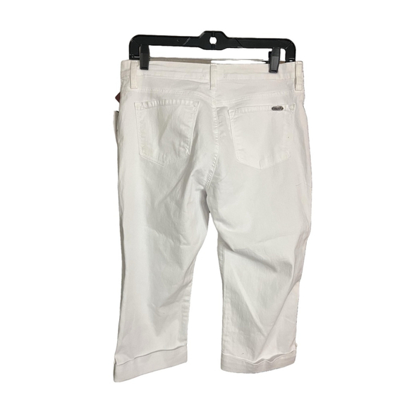 nwt womens size 10 white shorts by true slim zipper fly belted waist pockets - Picture 2 of 8
